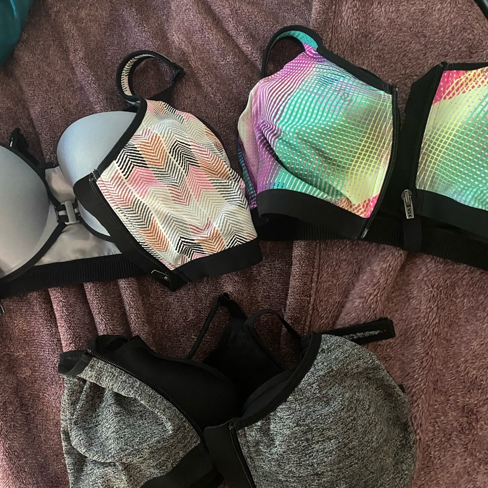 three VS sports bras